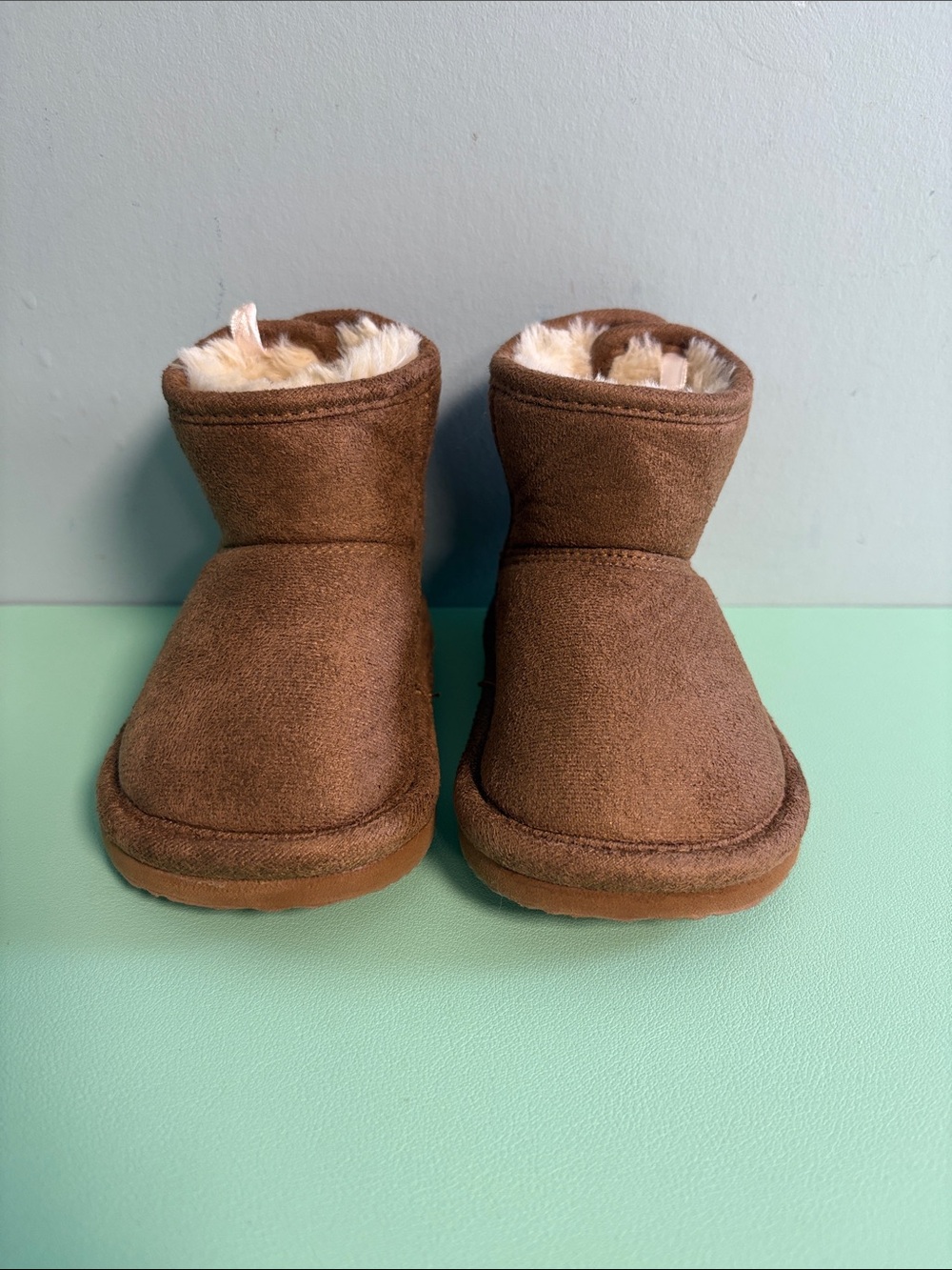 H&M Brown Fluffy Lined Boots, Baby Toddler Girl Size 4-5, Fall Boots
